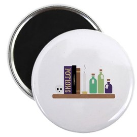 CafePress Potion Books Magnets 2.25" Round Magnet (10 pack)