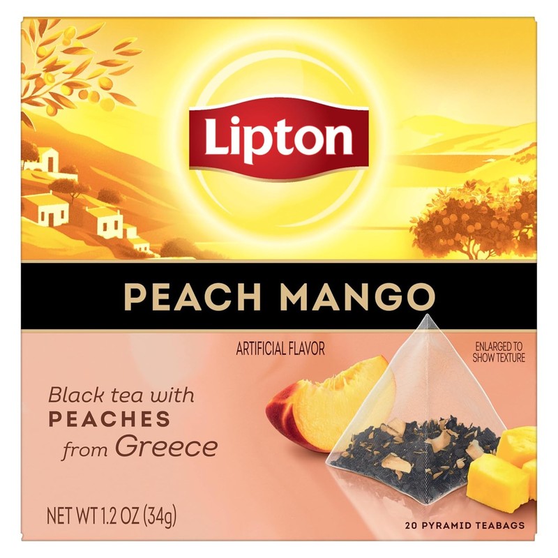 Lipton Peach Mango, Vanilla Caramel, & Lemon Black Tea 20
