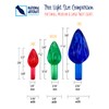 National Artcraft® Medium Multi-Color Glitter Twist-Style Ceramic Christmas Tree Lights