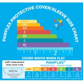 PawFlex Protective Sleeve Tubular Cover - Bandages - for Dogs Cats and Other Pets First Aid Wound Care Comfortable Non-Adhesive Breathable & Water Resistant 12 Strips (yields 24-36 Covers)-(Medium)