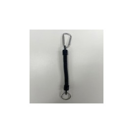 Carabiner loss prevention spring strap silver Silver 6ea