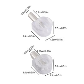 SULIUDAJI Pack of 10 Shelf Brackets, Glass Shelf Brackets, Shelf Brackets with Plastic Cap, Shelf Brackets for Wood and Glass Floors for Cupboard, Shelf, Bookshelf