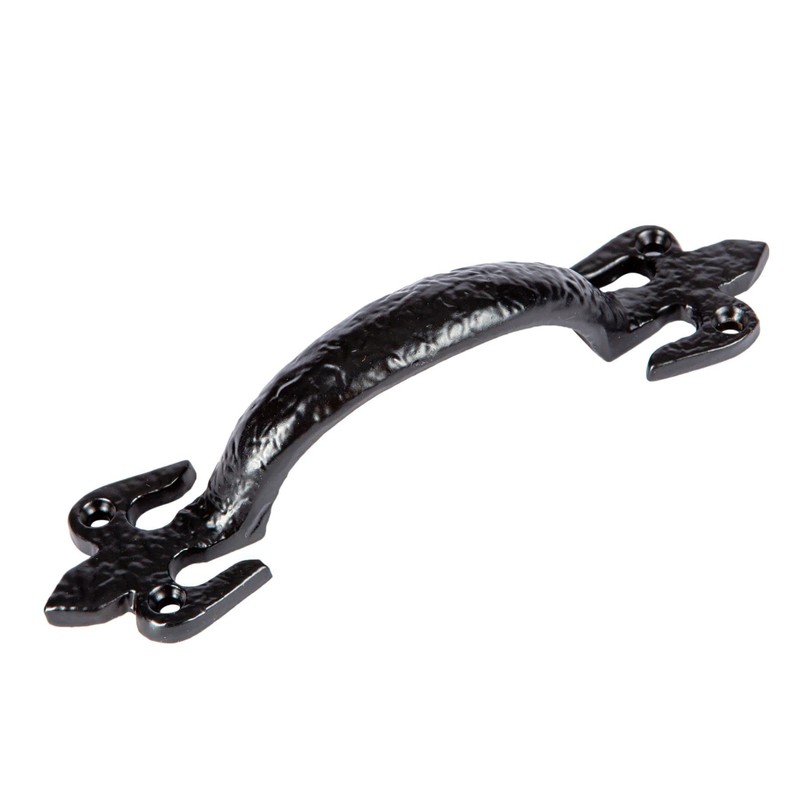 Hammer and Tongs Rustic Fleur De Lis Door Handles -