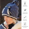 Pachamama Women Wool Bobble Beanie Hat Handknitted Penguin Design Multicoloured