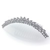 Decorative Hair Comb Medium Tiara White Rhinestone Crystal Bridal Hair