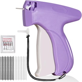 ANTAND Fine Stitch Gun Stitchy Quick Clothing Fixer for Clothes,Micro Tagging Gun for Clothing with 6 Fine Needles & 1000 Pcs Fasteners,Mini Speedy Sticky Sewing Gun Hemming Tool (Light Purple)