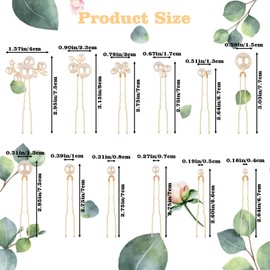 12 Pcs White Pearls Bobby Pins for Hair Clips, Handmade U Shape Pearl Hair Accessories Suitable for Wedding Bridal and Bridesmaids