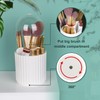 JessLab Makeup Brush Holder Organizer with Lid, 360 Degree Rotatable