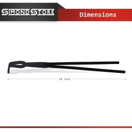 SIMOND STORE 24" Hinged Tongs Foundry Crucibles Melting Casting Gold Silver Copper