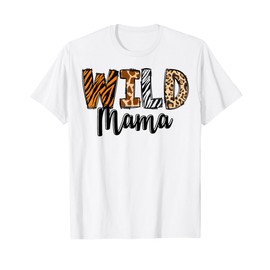Wild Mama Zoo Born Two Be Wild B-day Safari Jungle Animal T-Shirt