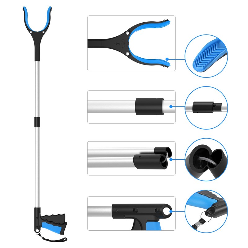 REWKCY 34" Grabber Reacher Tool, 2-Pack Foldable Reacher Grabber Pickup