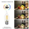 LVWIT Flame Tip LED Filament Bulb Candelabra E26 Base Dimmable