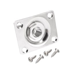 sourcing map 1/4 Inch 6.35mm Guitar Output Jack Plate Input Socket for Electric Guitar, Chrome