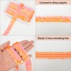 Elastic Sequin Trim, 1.2 Inch 3 Row Flat Glitter Paillette