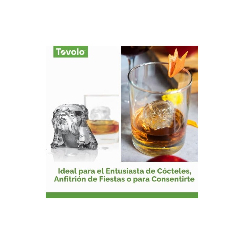 Tovolo Bulldog Molde de Hielo, Juego de 2