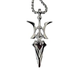 Gothic Punk Book of Death Pendant Necklace 5.5 x 2.5 cm Chain 50 cm Cosplay XL Metal No Gemstone, Metal, No Gemstone