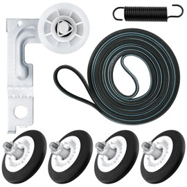 Upgraded Dryer Repair Kit Dryer Roller Kit for LG Kenmore Dryers Includes 4581EL2002L Dryer Drum Roller Assembly 4400EL2001A Dryer Belt and 4561EL3002A Dryer Idler Pulley-one year warranty