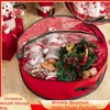 30 inch Christmas Wreath Storage Bag, Waterproof Clear PVC Top,