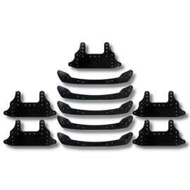 TAGATORON 5pcs Front Bumper + 5pcs Rear Brake Bumper Set (Black)
