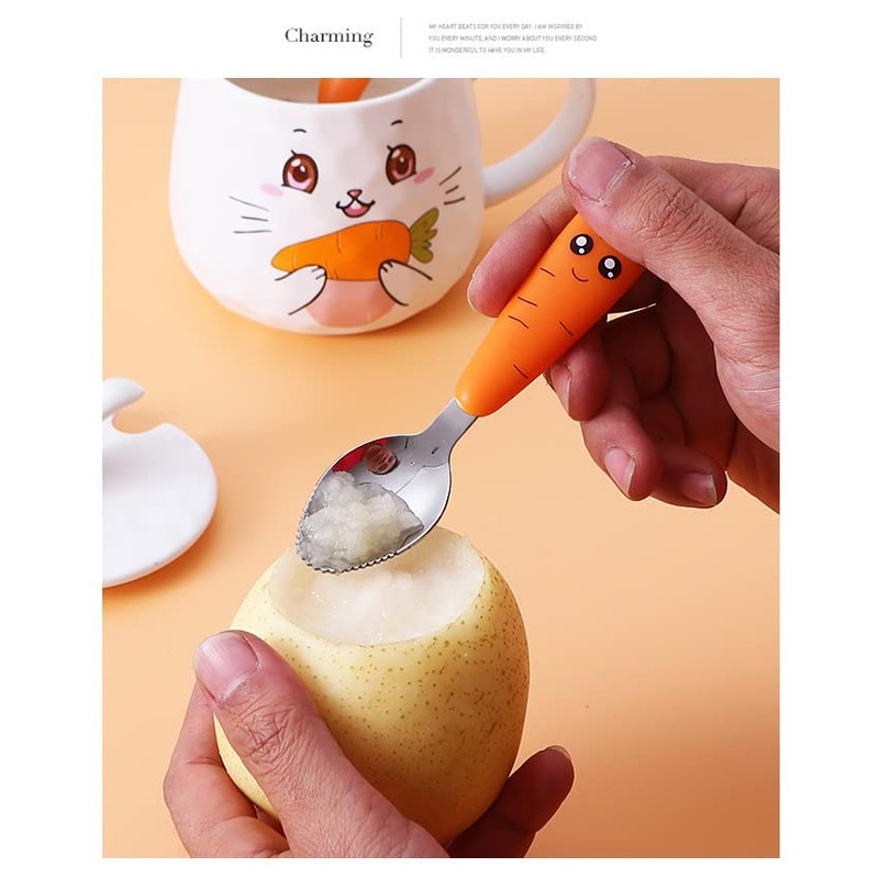 Witbicg Baby Cutlery Set, 3-Piece Baby Learning Spoon, Children's Cutlery,