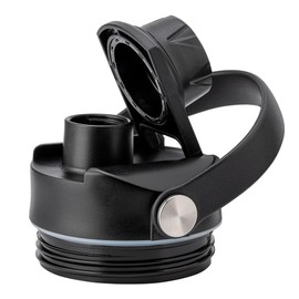 Bluwing Spout Lid for Yeti Rambler Water Bottle 18 26 36 64 oz and Jr. 12 oz Kids Bottle, Replacement Lids with Flexible Handle for YETI Rambler Bottle, BPA Free(Black)