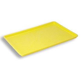 Tigerchef 18" x 26" Yellow Plastic Rectangular Textured Fast Food Serving Trays