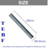 TERF® M6 (6mm) X 180mm Fully Threaded Studding Rod Bar