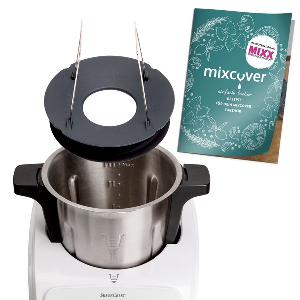 mixcover Mixing Pot Reduction with Ebook Recipe Book for Monsieur Cuisine Smart and Monsieur Cuisine Connect MCC Chopper Helper, Puree