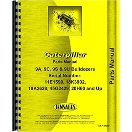 Caterpillar D9H Crawler 9A Bulldozer Attachment Parts Manual (SN# 90V1 and Up)