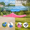 JAICOM Beach Tent Beach Canopy, 10×10FT with 4 Aluminum Poles