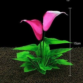Dwuww Flower Aquarium Decoration Artificial Aquatic Plant Waterweed Craft Silk Plastic Plants,Artificial Fish Tank Decorations,Used for Household and Office Simulation Hydroponic,Aquarium Accessories