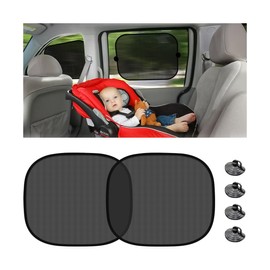 Adunsiaoto 2 Stück Autoscheiben Sonnenschutz Für Baby Kinder, Sonnenschutz Auto Seitenscheibe Universal Sonnenblende, Sonnenblende Auto Kinder Mit Saugnäpfen(44x36cm)