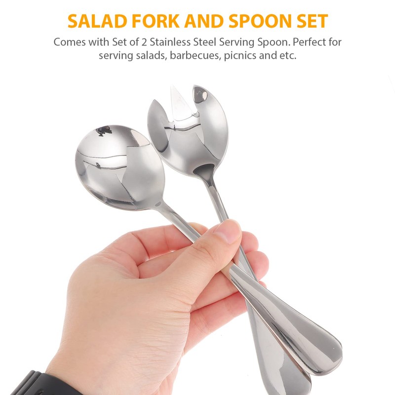 Gatuida Salad Servers, Stainless Steel Salad Serving Set, Salad Servers,