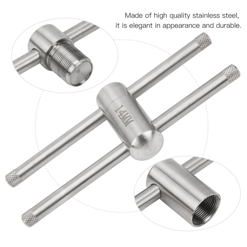 Cue Tip Press Tool Stainless Steel Billiard Cue Tip Suppressor