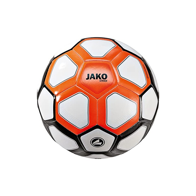 Jako STRIKER Training Ball, Unisex, Striker, weiß/Neonorange/Schwarz, 5