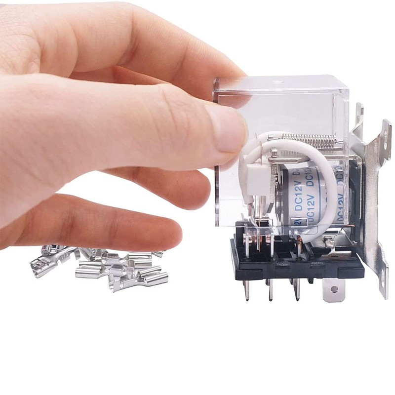 Taiss/JQX-12F 2Z DC 12V Coil 8 Pin 30A DPDT 2NO