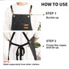 ZOMAO Chef Apron,Cross Back Apron for Women and Men,Cotton Canvas