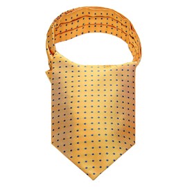 HISDERN Yellow Ascot Tie Mens Formal Cravat Ties Floral Paisley Polka Dot Jacquard Self Ascots Cravat Scarf Wedding Party