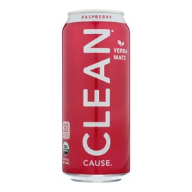 UD_Clean Cause Yrba Mte Raspberry Energy Drink Case of 12 16 oz Each