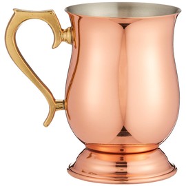 新光金属 ジョッキ 素銅 小(容量:340ml) 純銅ジョッキー S-2505S