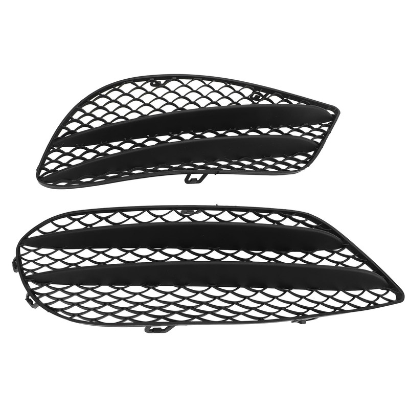 1 Pair Front Bumper Fog Light Grille Black Replacement For