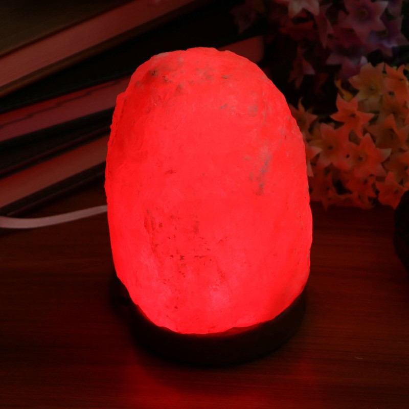 Himalayan Salt Lamp Colorful Changing LED Crystal Salt Lamp USB