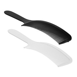 TOVINANNA 2pcs Barber Measuring Comb Set Durable Curved and Flat Hair Styling Combs for Detangling and Parting for Professional Hair Stylists