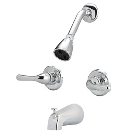 GLOBE UNION F2014501CP-JPA1 2-Metal Lever Handle Chrome Tub/Shower Faucet