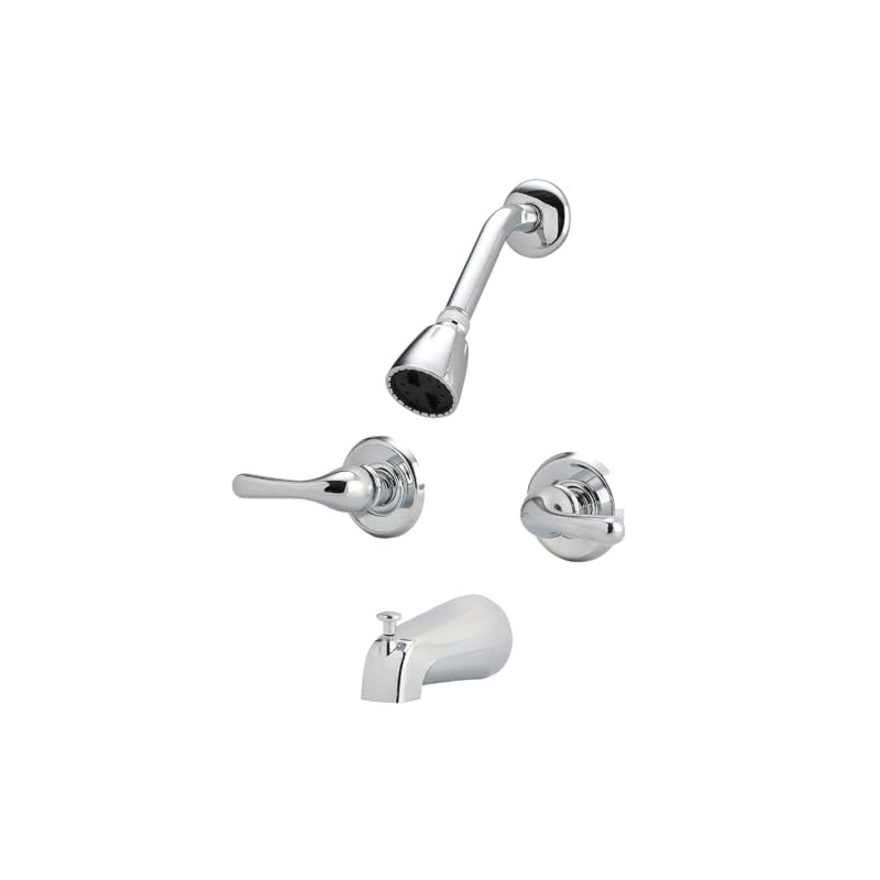 GLOBE UNION F2014501CP-JPA1 2-Metal Lever Handle Chrome Tub/Shower Faucet