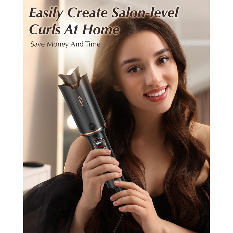 Automatic Rotating Curling Iron – VISKS V668 Pro Ceramic Hair