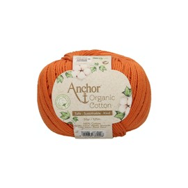 Anchor Organic Cotton, 50 g, Thickness: 4, Presentation: 125 m Rocky Orange Crochet Yarn