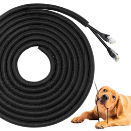 KASURE 10 mm-5 m Cable Protection Grid, Flame Retardant Cable Sleeve, Self-Closing, Flexible Woven Cable Sleeve, Can Be Cut to Size, Against Animal Eating, for TV and PC (Black)