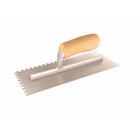 Bon 14-320 11-Inch by 4-1/2-Inch Square Notched Trowel with 1/4-Inch Width Wood Handle