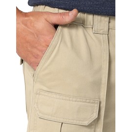 Lee Men's Side Elastic 7.5" Cargo Short, Buff, 38